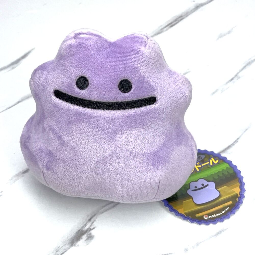 2015 Pokemon Center Limited Ditto 6" Purple Secret Base Soft Plush Doll NEW